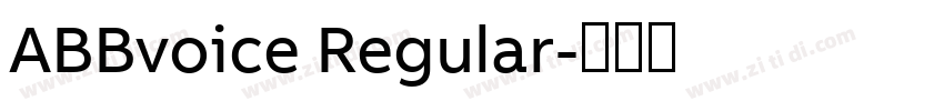 ABBvoice Regular字体转换